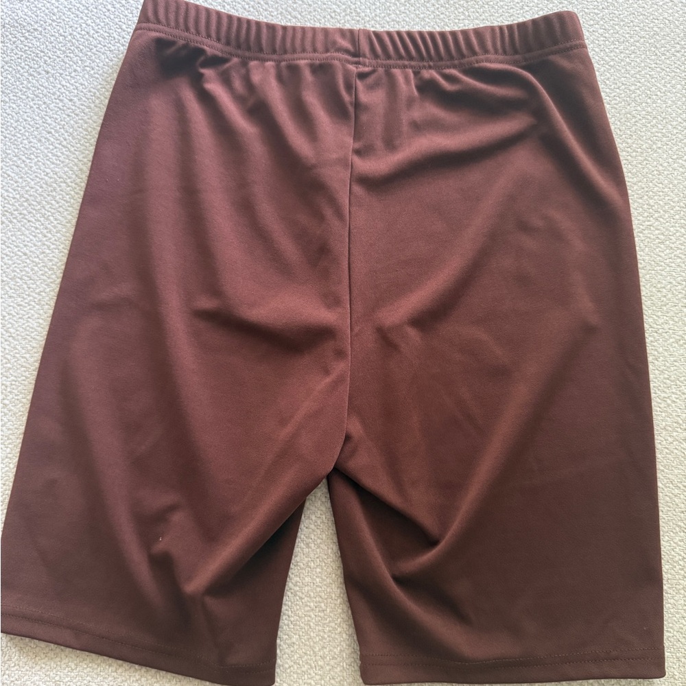 Brown “Brooklyn NYC” Streetwear Biker Shorts - Picture 5 of 6